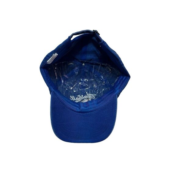 Football Mom Distressed Wash Sapphire Blue Embroidered Baseball Cap - Picture 4 of 5